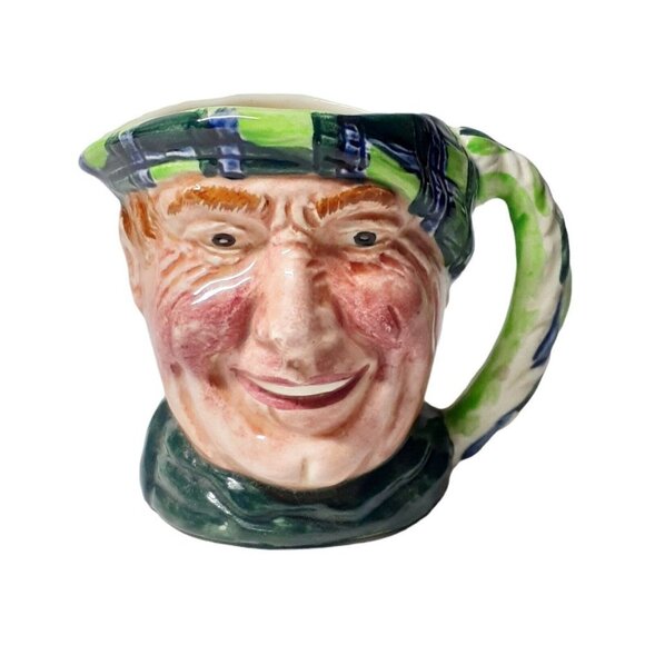VTG Toby Jug Character Scottie Ceramic Lancaster England Small 2.5" - Picture 1 of 7